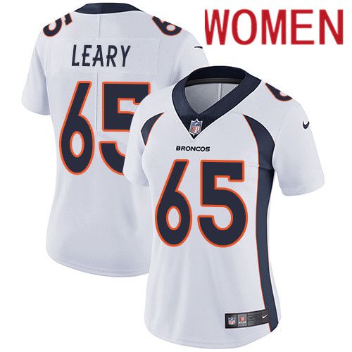 Women Denver Broncos #65 Ronald Leary White Nike Vapor Limited NFL Jersey->women nfl jersey->Women Jersey